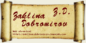 Žaklina Dobromirov vizit kartica